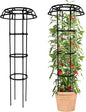 Garden Trellis for Climbing Plants Outdoor, 53 Inch Mushroom Top Trellis for Climbing Plants, Metal Plant Flower Trellises for Vine Grape Vegetable Cucumber Tomato Trellis, 1 Pack