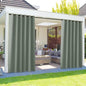 NICETOWN Outdoor Curtainch for Patio Waterproof 84 inch Wide, Thermal Insulated Rustproof Grommet UV Blocking Cabana Curtainch & Drape, Privacy Safe Shade for Gazebo, Sage Green, 1 PC, 95-Inch Long