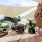 Patio Paradise 27' x 27' x 27' Sun Shade Sail Triangle Canopy Shade Cloth Fabric Sunlight Block Patio Pergola Cover HDPE Deck Awning for Outdoor Backyard Roof Shading, Beige