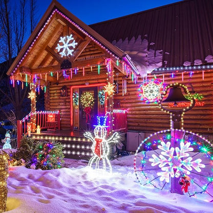 99Ft LED Rope Lights Outdoor, 18 Colors Changing Fairy String Light Plug in with Remote, IP68 Waterproof 300 LEDs Multicolor Twinkle Christmas Lights for Bedroom Patio Halloween Holiday Decor