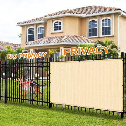 Artpuch 90% Sun Shade Cloth, 6 x 16 FT Pergola Shade Cover Canopy with Grommets, Sun Screen Fabric Tarp for Patio, Outdoor, Garden, Backyard, Wheat