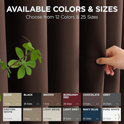 Joydeco Blackout Door Curtain for Doorway Privacy 78 Inches Long, Grommet Closet Curtain for Open Closet, Room Divider for Bedroom Living Room (Chocolate, 40Wx78L, 1 Panel)