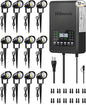 12 Pack Landscape Lights with 2 Zone 300W Low Voltage Transformer, 3000K 12V LED Landscape Lighting Kit, Waterproof Aluminum Landscape Spotlights with Connectors for Yard Tree Garden W01LK06