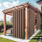 NICETOWN Waterproof Weighted Outdoor Curtains Grommet Top & Bottom 2 Panels, Fixed Wind-Break Keep Warm Outdoor Patio Curtains Blackout Thermal Insulated Drapes for Perogola, Tan, W84 x L84