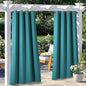 NICETOWN 2 Panels Outdoor Patio Curtains Waterproof 84 inches Long, Rustproof Grommet Gazebo Curtains Thermal Curtains Indoor Outdoor Window Drapes for Porch/Pergola, Peacock Teal, W52 x L84