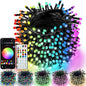 YIQU Smart Color Changing Christmas Lights, 66 FT 200 LED RGB String Lights with Remote App Control and Timer, Music Sync Multiple Modes Twinkle Mini Light Waterproof Indoor Outdoor