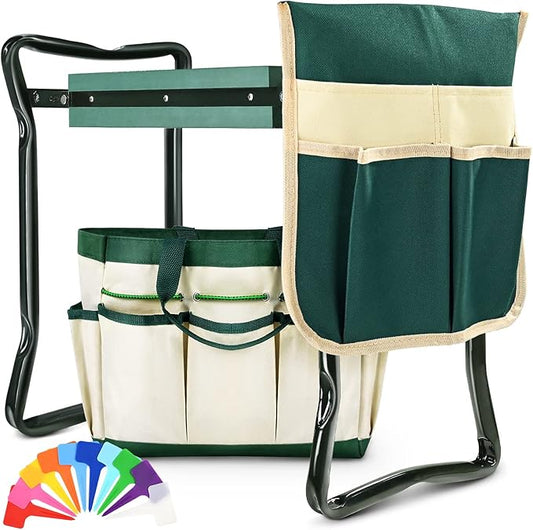 KVR Garden Bench for Kneeling and Sitting Foldable Garden Kneeler and Seat Heavy Duty,Gardner Gifts Ideas for Women Mom Grandma