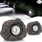 Solar Rock Lights Outdoor Garden Waterproof - Super Bright LED Solar Spotlights, Solar Powered Landscape Path Decorative Garden Stone Lights for Pathway, Walkway, Yard, Patio (2 Pack)
