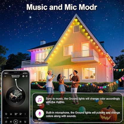 150FT Permanent Outdoor Lights for House Waterproof, IP67 LED Eave Lights with App/Remote Control, Outdoor Permanent led Lighting for House Roof Decor,Christmas,Party,All Holiday and Daily