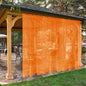 SpaceDresser Waterproof Outdoor Sheer Curtains for Patio - 2 Panels Rod Pocket Indoor Voile Sheer Curtain for Living Room,100W x 84L inch, Orange