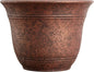 The HC Companies Sierra Round Self-Watering Pot - Lightweight Plastic Planter for Herbs & More - Durable Plant Pots for Indoor Plants & Outdoor Plants (16” Rustic Redstone, Pack of 1)