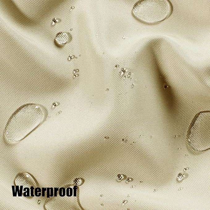 BONZER Outdoor Waterproof Curtains for Patio Wide Grommet Light Filtering Outside Curtains for Gazebo, Porch, Pergola, Pavilion, 1 Panel, 110W x 84L inch, Cream