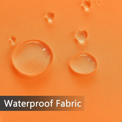 SpaceDresser Waterproof Outdoor Sheer Curtains for Patio - 4 Panels Rod Pocket Indoor Voile Sheer Curtain for Living Room,52W x 108L inch, Orange