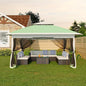 Canopy Tent 13x13 ft, Pop Up Gazebo One-Push Setup with 4 SandBags for Backyard Parties and BBQs, Mosquito Netting & Height Adjustable - Olive Green