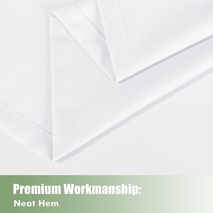 HolidayIdeas Waterproof Outdoor Curtains for Patio, 6 Panels - 54x108 Inches - Weatherproof Privacy Outsides Curtains for Backyard Porch Gazebo, Sunlight & UV Blocking (White, Grommet Top)