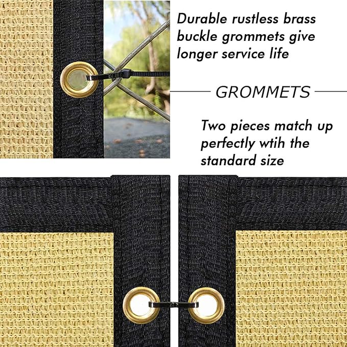 UPGRADE Privacy Fence Screen 4'x26' Sand Outdoor 90% Visibility Blockage 170 GSM Mesh Shade Cover Panels for Backyard,Balcony,Home Decoration with Zip Ties,Customized Avaliable