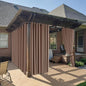 RYB HOME Outdoor Curtains for Patio Waterproof Block Sunlight Thermal Insulated Privacy Assured Thick Outside Curtains for Deck, Balcony, Pool, W52" x L63", Mocha, 1 Panel