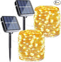 Joomer Solar Fairy Lights, 2-Pack Total 80FT 240LED Solar String Lights Outdoor Waterproof 8 Lighting Modes for Patio Fence Party Garden Yard Home Holiday Tree Outdoor Decoration (Warm White)