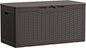 Devoko 100 Gallon Waterproof Large Resin Deck Box Indoor Outdoor Lockable Storage Container for Patio Furniture Cushions Garden Tools (100 Gallon, Dark Brown)