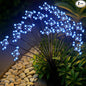 Solar Garden Lights 2 Pack Waterproof Solar Swaying Starburst Light Outdoor Lights for Yard Patio Walkway Pathway Party Wedding Christmas Decorative, Blue