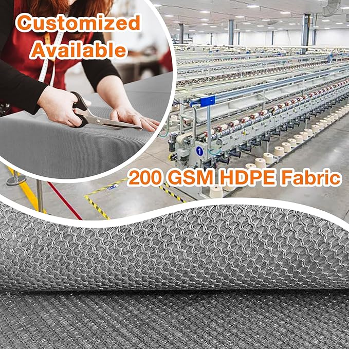 Artpuch Outdoor Pergola Shade Cover 6x12 FT Sun Shade Cloth with Grommets Light Grey 90% UV Protection Canopy Patio Privacy Screen (Customized Available)