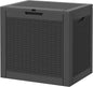 Outdoor Storage Box, Resin Deck Boxes Indoor and outdoor, Waterproof Storage Box Lockable Lid (Black,32 Gallon)