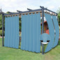 Easy-Going Outdoor Patio Curtains Detachable Tab Top Windproof Weatherproof Curtain for Cabana, Porch, Pergola and Gazebo, Tab Bottom Drape, 2 Panels, 54W x 120L inch, Sky Blue
