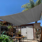 KANAGAWA Sun Shade Sail 16'x16' Dark Gray Rectangle UV Block Canopy Cover for Patio Backyard Lawn Garden Outdoor Activities