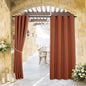 RYB HOME Outdoor Curtains for Patio Waterproof Block Sunlight Thermal Insulated Privacy Assured Thick Outside Curtains for Deck, Balcony, Pool, W52 x L63, Mecca Red, 1 Panel