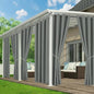 Outdoor Curtains for Patio Waterproof - 6 Panels Privacy Weatherproof Outside Curtains with Grommets for Pergola, Gazebo, Porch, Cabana, Balcony, 54 x 108 Inch, Grey