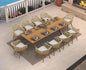 PURPLE LEAF 11 Pieces Patio Dining Set with Outdoor Aluminium Dining Table and Woven Chairs Modern Metal Furniture Cushions Sets for Garden Yard Indoor Decor Kitchen Teak