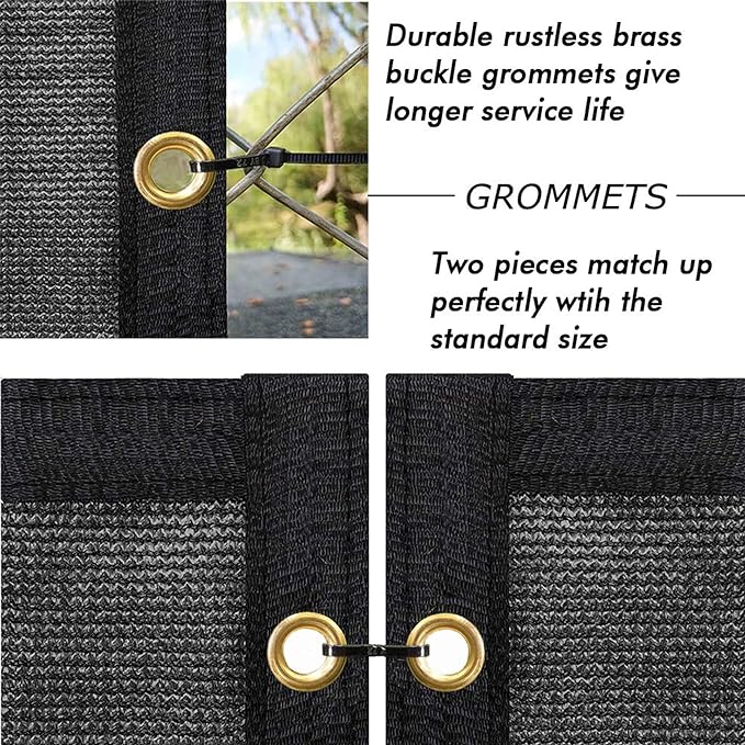 UPGRADE Privacy Fence Screen 4'x68' Black Outdoor 90% Visibility Blockage 170 GSM Mesh Shade Cover Panels for Backyard,Balcony,Home Decoration with Zip Ties,Customized Avaliable