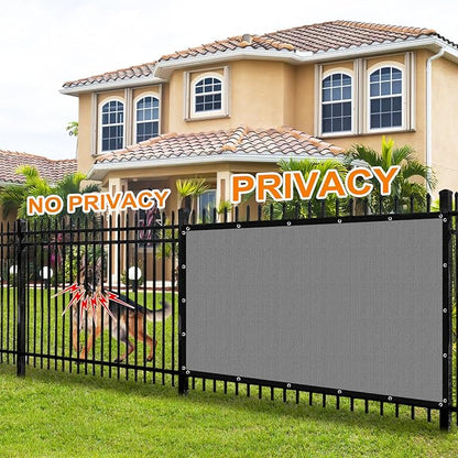 Artpuch 90% Sun Shade Cloth, 3 x 8 FT Pergola Shade Cover Canopy with Grommets, Sun Screen Fabric Tarp for Patio, Outdoor, Garden, Backyard, Blue Grey