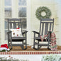 LUE BONA Outdoor Rocking Chairs Set of 2, Weather Resistant HDPS Poly Rocker Chairs, 350lb Heavy Duty, Oversized Porch Rocker for Adult, High Back Smooth Rocking Chairs for Outdoor & Indoor, Gray