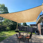 SUNLAX Sun Shade Sail 10' x 24' Sand Rectangle Canopy Sail Shade Cover UV Block Permeable Sunshade Outdoor for Patio Backyard Deck Pergola (We Make Custom Size)