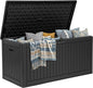 YITAHOME 260 Gallon Large Deck Box with Divider & Side Handles, Outdoor Double-Wall Storage for Patio Furniture Cushions, Garden Pool Accessories, Water Resistant & Lockable