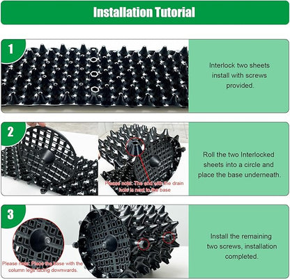 1 Gallon Air Pruning Containers, New Plastic Nursery Pots, Fruit Vegetable Garden Self-Planting Pots, Black (1G-10P)