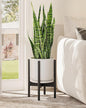 Adjustable Plant Stand Indoor, Bamboo Plant Stand Fits 8 9 10 11 12 Inches, Small Corner Planter Holder for Indoor Plants, Single Floor Plant Stands for Living Room Balcony, Inky
