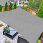 AsterOutdoor Sun Shade Sail Rectangle 8' x 12' UV Block Canopy for Patio Backyard Lawn Garden Outdoor Activities, Gray