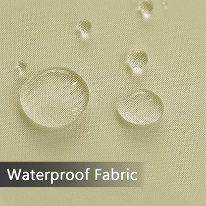 SpaceDresser Waterproof Outdoor Sheer Curtains for Patio - 2 Panels Rod Pocket Indoor Voile Sheer Curtain for Living Room,52W x 120L inch,Sage Green
