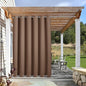 NICETOWN Outdoor Curtain for Patio Waterproof 84" W by 95" L, Thermal Insulated Rustproof Steel Top and Bottom Grommets Blackout Indoor Outdoor Drape, Windproof & Keep Privacy, 1 Panel, Tan-Khaki