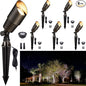Gardenreet Solid Brass Spot Lights - Low Voltage Landscape Spotlight Outdoor, 12V LED Uplights Wired Waterproof, Electric Bronze for Patio Wall with 5000K Daylight MR16 Bulb (6 Pack)