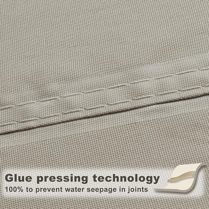 SUNNY GUARD Waterproof Sun Shade Sail 16'x16'x22.6' Taupe Right Triangle UV Block Sunshade for Backyard Yard Deck Patio Garden Outdoor Activities and Facility(Customized)