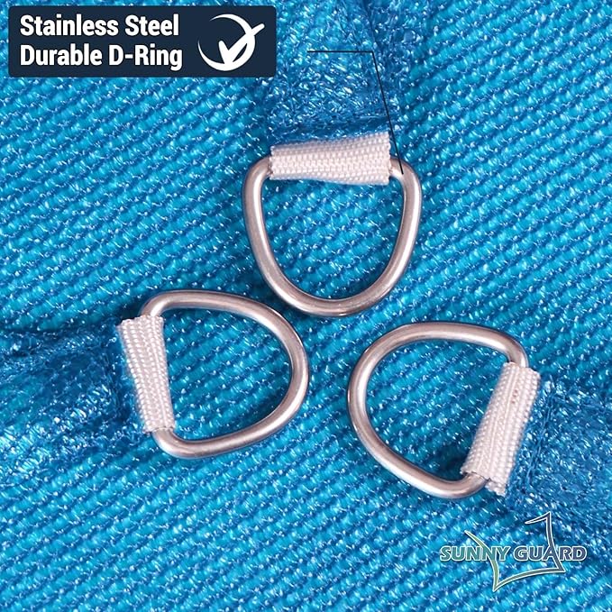 SUNNY GUARD Custom Size 5'x5'x7.1' Turquoise Blue Sun Shade Sail Right Triangle UV Block Shade for Backyard Yard Patio Deck Garden(Customized)