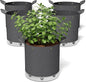 Self-Watering Grow Bags, 5-Pack 10 Gallon 420G Thick Nonwoven Fabric Pots with Reinforced Handles and Multi-Purpose Rings, for Low Stress Plant Training Fruits, Vegetables,and Flowers