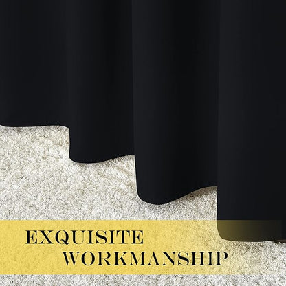 NICETOWN Black Out Curtain for Bedroom 84 inches Long - Thermal Insulated Modern Blackout Window Treatment Soundproof Drape for Bedroom/Living Room, W52 x L84 Inch, 8 Grommets Top, 1 Piece