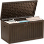 YITAHOME 150 Gallon Large Deck Box with Side Handles, Outdoor Double-Wall Storage for Patio Furniture Cushions, Garden Pool Accessories, Waterproof & Lockable