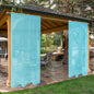 SpaceDresser Waterproof Outdoor Sheer Curtains for Patio - 2 Panels Rod Pocket Indoor Voile Sheer Curtain for Living Room,52W x 96L inch, Aqua