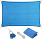 Eden's Decor Straight Flat-Edged Sun Shade Sail Rectangular 6' x 13' Blue UV-Blocking Outdoor Canopy Fabric Cloth Awning for Pergola Patio Garden Backyard Custom Size