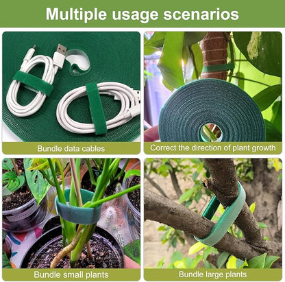 SumDirect Plant Tape 150 ft Plant Ties for Climbing Plants Garden Twist Ties Plants Adjustable Reusable Hook and Loop Tape for Plants, Flowers, Vines and Tree (150 ft x 1/2 in)